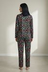 Zivame Buttersoft Knit Poly Pyjama Set - Black Beauty — thumbnail 4